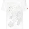 Online Philipp Plein Cotton Dotted Lamina T-shirt Round Neck SS Tiger