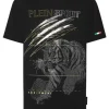 Hot Philipp Plein Cotton Dotted Lamina T-shirt Round Neck SS Tiger