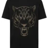 Hot Philipp Plein Cotton T-shirt Round Neck SS  Lamina Tiger