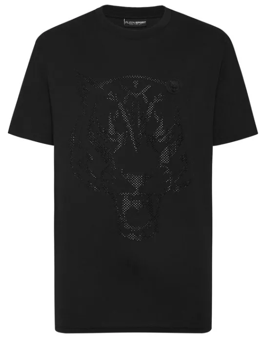 Best Philipp Plein Cotton T-shirt Round Neck SS  Lamina Tiger