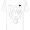 Hot Philipp Plein Cotton T-shirt Round Neck SS  Lamina Tiger