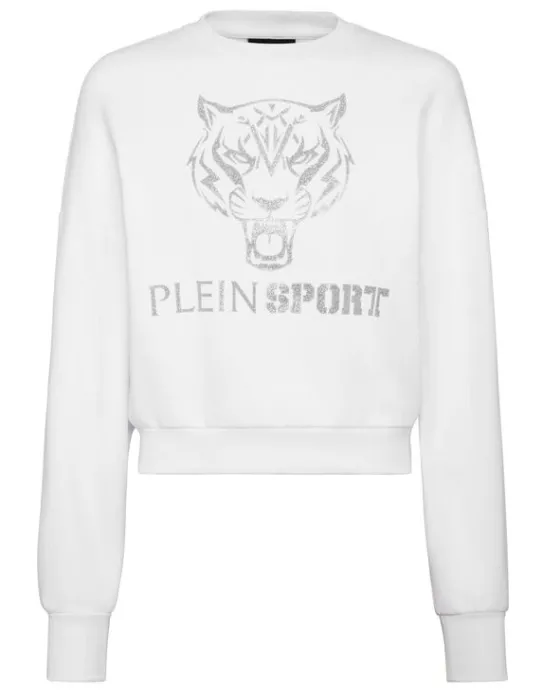 Sale Philipp Plein Cropped Hoodie Sweatjacket Tiger