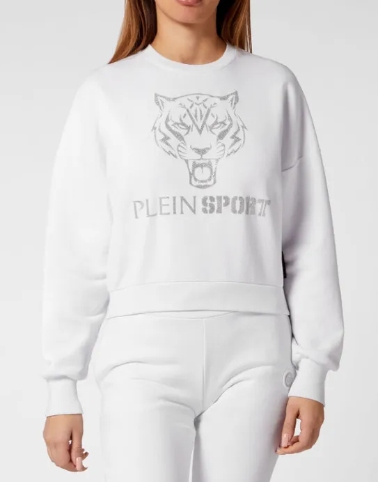 Sale Philipp Plein Cropped Hoodie Sweatjacket Tiger