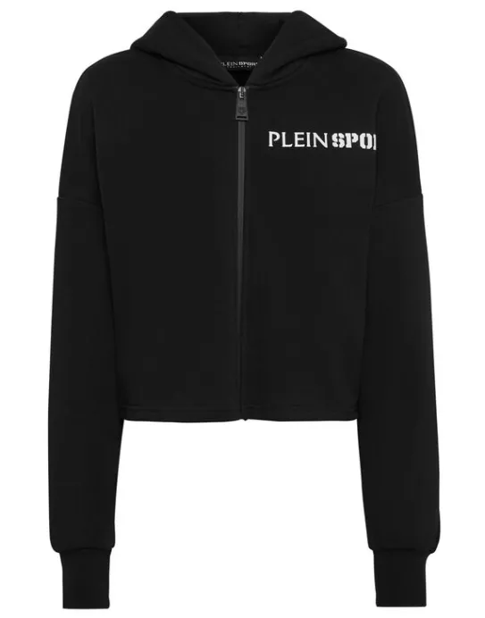 New Philipp Plein Cropped Hoodie Sweatshirt Tiger