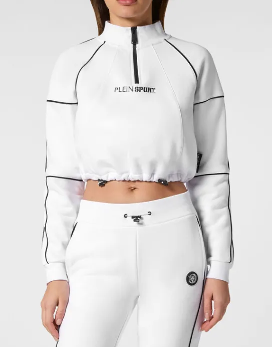 Sale Philipp Plein Cropped Hoodie Sweatshirt