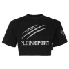 Sale Philipp Plein Cropped T-shirt Round Neck Scratch