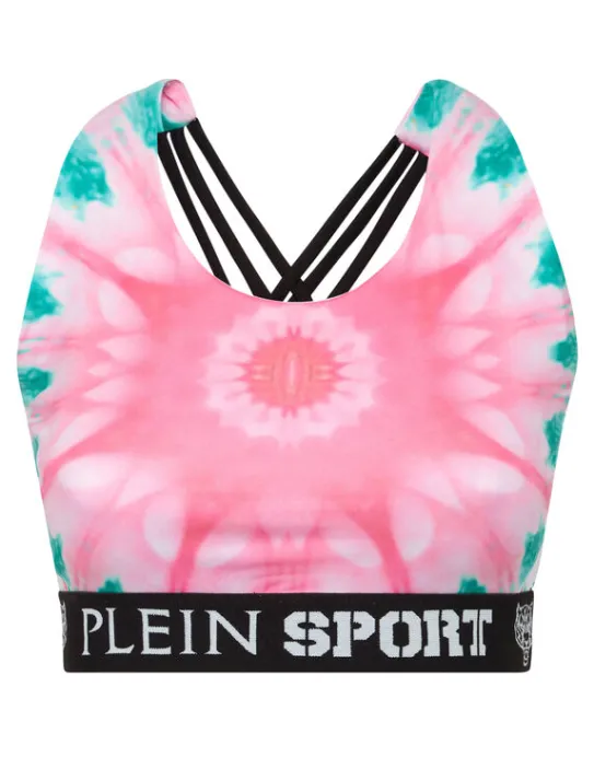 Sale Philipp Plein Jogging Bra Optical Flower