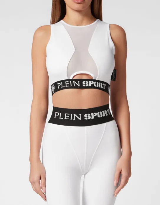 Online Philipp Plein Jogging Cropped Top Basic