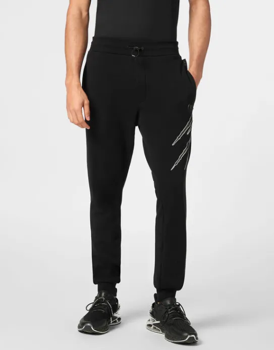 Discount Philipp Plein Loose Fit Jogging Pants Lamina Scratch