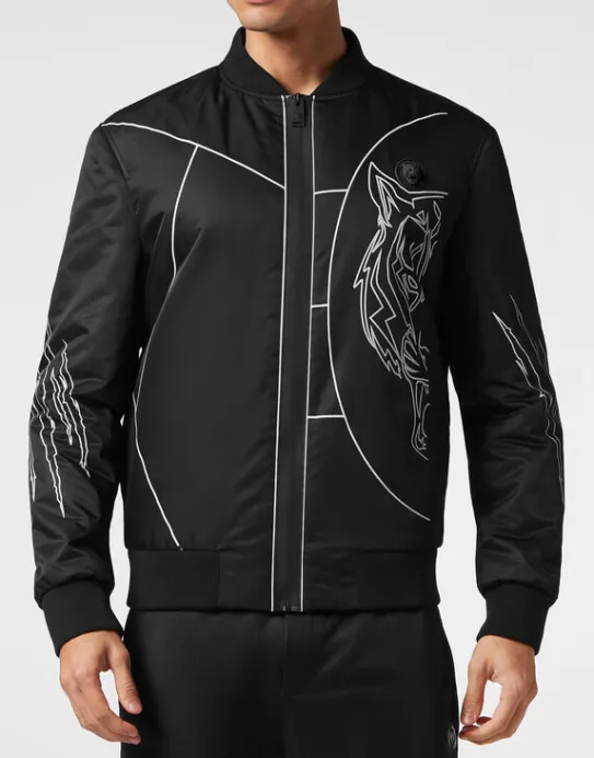 New Philipp Plein Nylon Bomber Tiger Court Edition