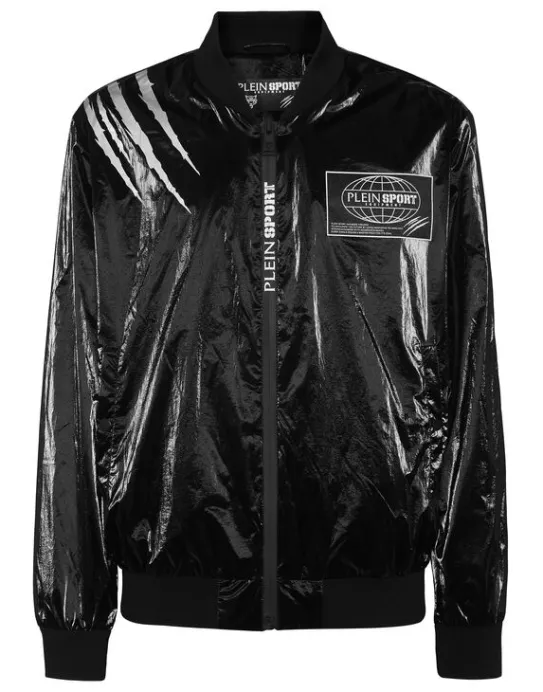 Online Philipp Plein Nylon Crease Bomber Jacket