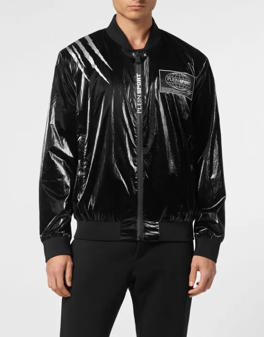 Online Philipp Plein Nylon Crease Bomber Jacket