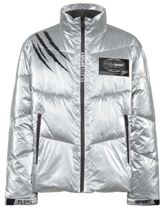 Discount Philipp Plein Nylon Crease Puffer Jacket