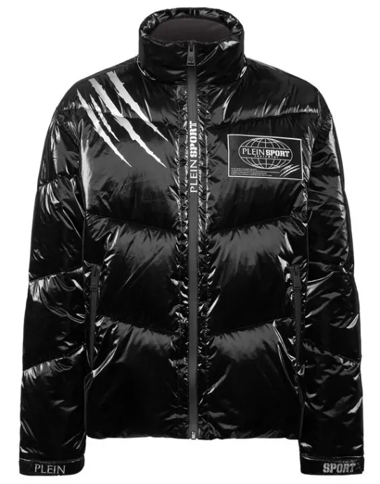 Discount Philipp Plein Nylon Crease Puffer Jacket