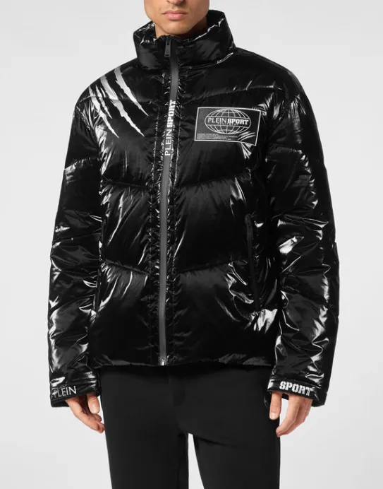 Discount Philipp Plein Nylon Crease Puffer Jacket