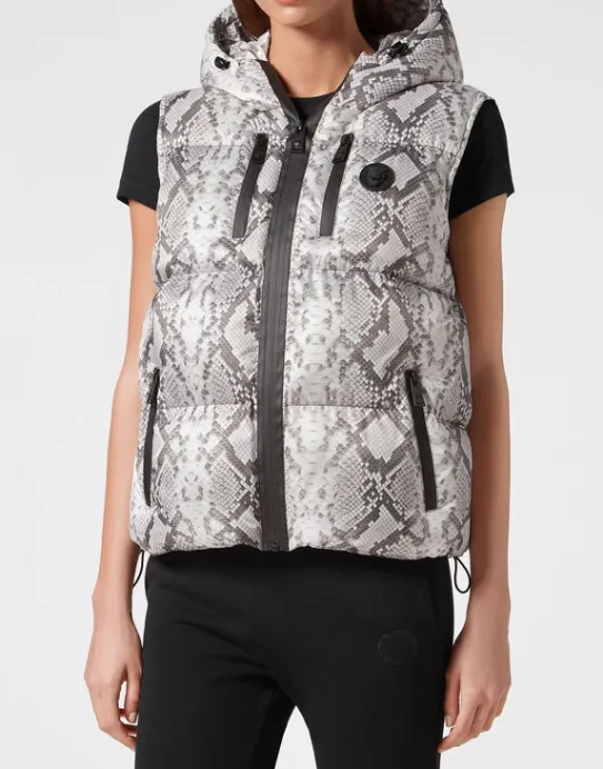 New Philipp Plein Nylon Puffer Gilet Pitone