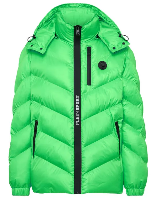 Discount Philipp Plein Nylon Puffer Jacket Tiger