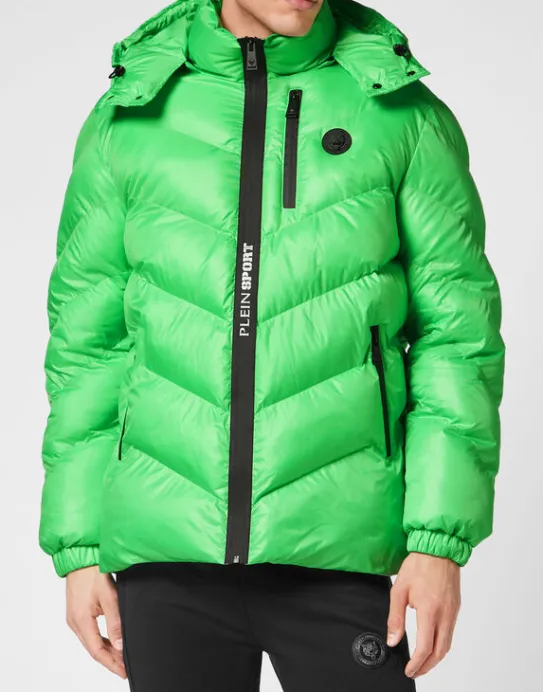 Discount Philipp Plein Nylon Puffer Jacket Tiger