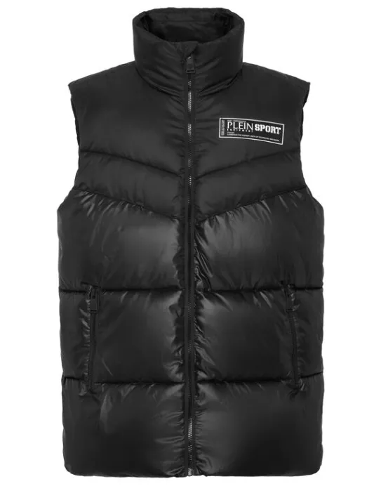 Sale Philipp Plein Nylon Puffered Vest Jacket