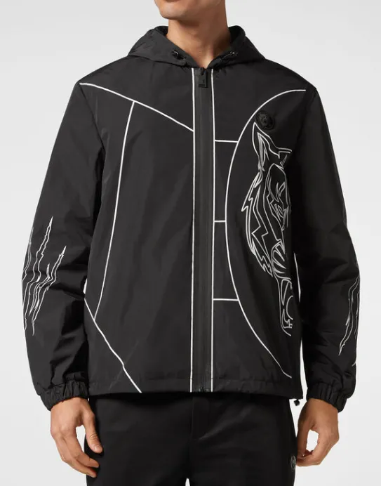 Hot Philipp Plein Nylon Windbreaker Tiger Court Edition