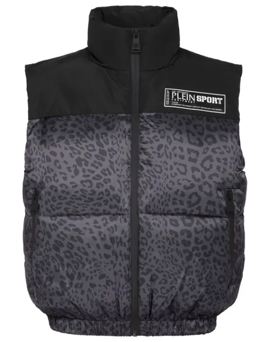 Clearance Philipp Plein Padded Vest Leopard