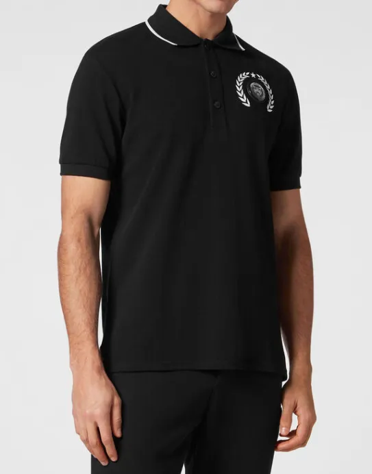 Online Philipp Plein Polo Shirt Slim Fit SS Carbon Tiger