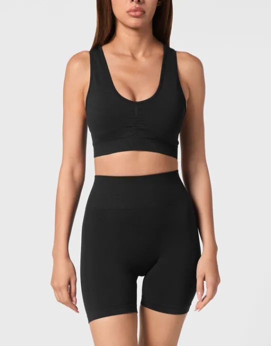 Hot Philipp Plein Seamless Wide Straps Sport Bra Logo