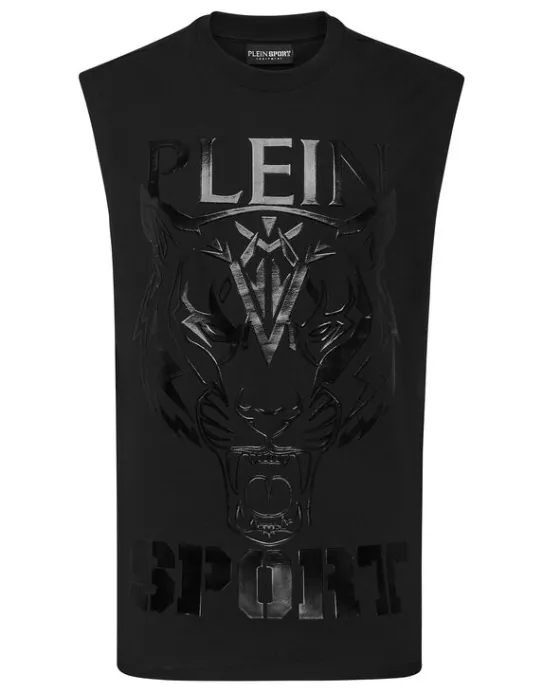 Sale Philipp Plein Sleeveless T-shirt Round Neck SS Tiger