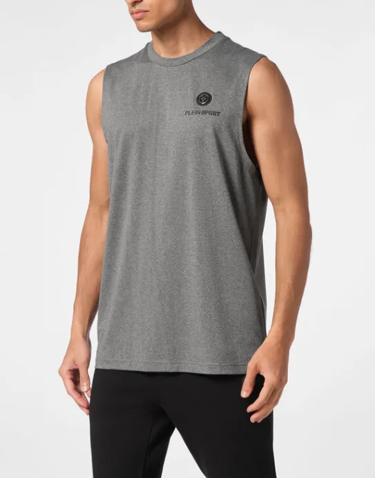 Fashion Philipp Plein Sleeveless T-shirt Round Neck SS