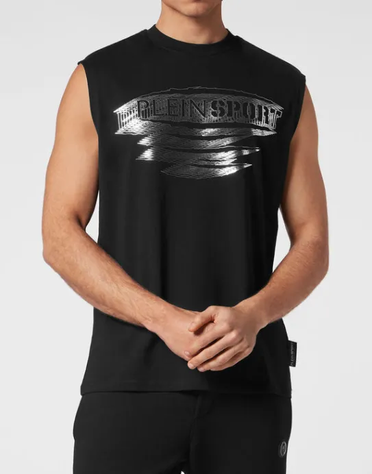 Best Philipp Plein Sleeveless T-shirt Round Neck