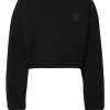 Best Philipp Plein Sponge Cropped Sweatshirt Round Neck LS