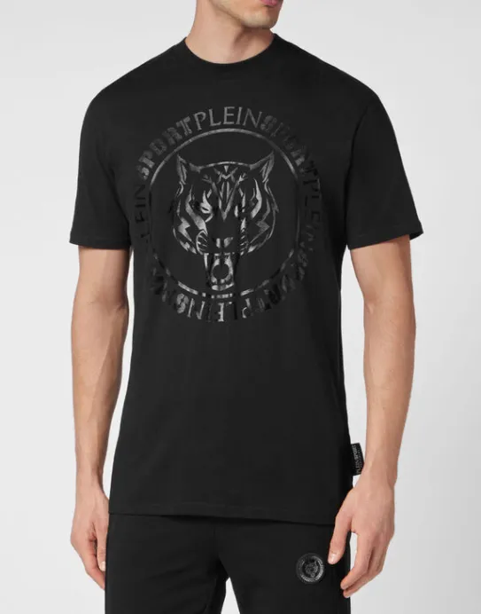 Online Philipp Plein T-shirt Round Neck SS Carbon Tiger