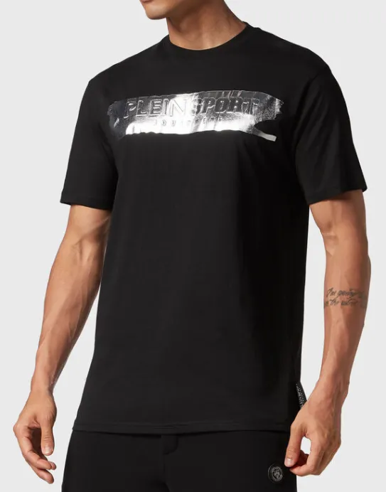 Best Philipp Plein T-shirt Round Neck SS Silver Brush