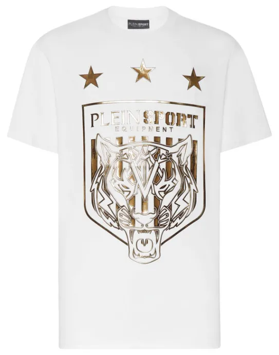 Best Philipp Plein T-shirt Round Neck SS Tiger Crest Edition