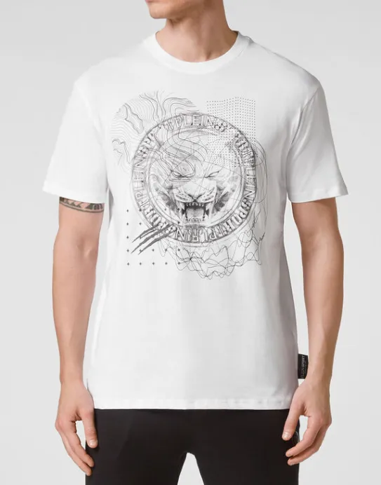 Fashion Philipp Plein T-shirt Round Neck SS Tiger