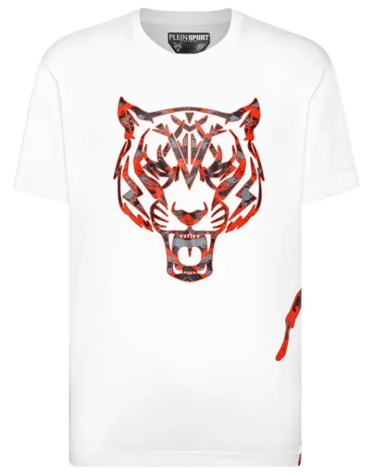 Fashion Philipp Plein T-shirt Round Neck Tiger