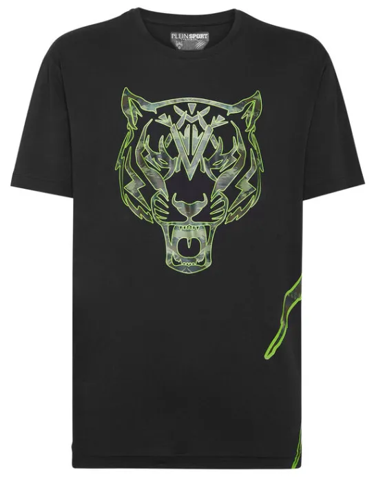 Discount Philipp Plein T-shirt Round Neck Tiger